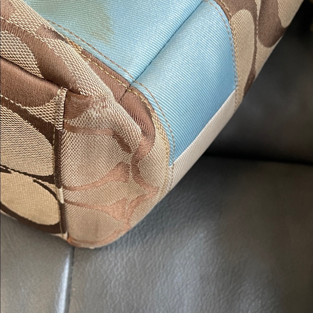 Coach Signature Messenger Bag with Colorful Accents - Picture 10 of 16